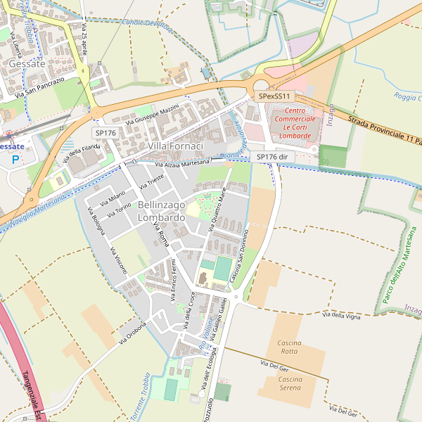 Thumbnail mappa stradale di Bellinzago Lombardo