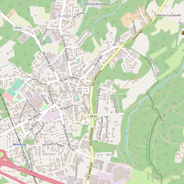 Thumbnail mappa stradale di Besnate