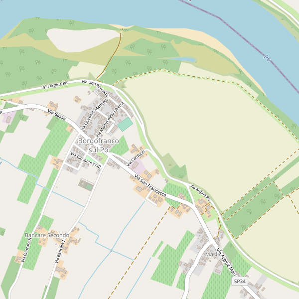 Thumbnail mappa stradale di Borgofranco sul Po