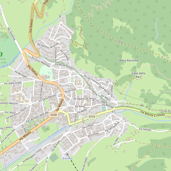 Thumbnail mappa stradale di Bormio