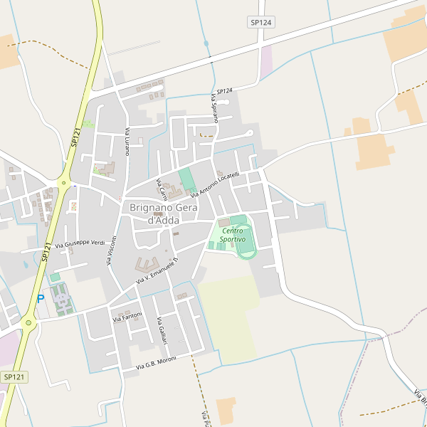 Thumbnail mappa stradale di Brignano Gera d'Adda