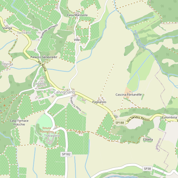 Thumbnail mappa stradale di Calvignano