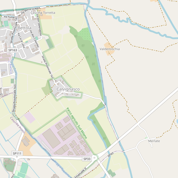 Thumbnail mappa stradale di Calvignasco