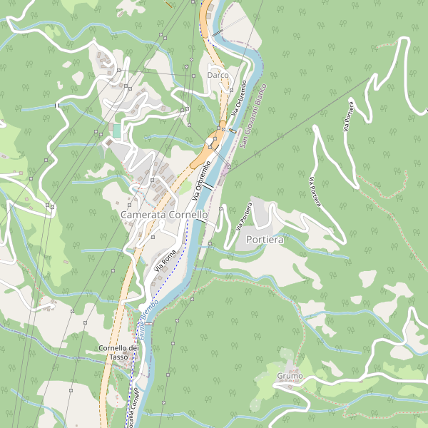 Thumbnail mappa stradale di Camerata Cornello