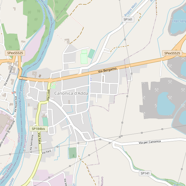 Thumbnail mappa stradale di Canonica d'Adda