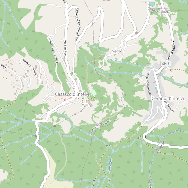 Thumbnail mappa stradale di Casasco d'Intelvi