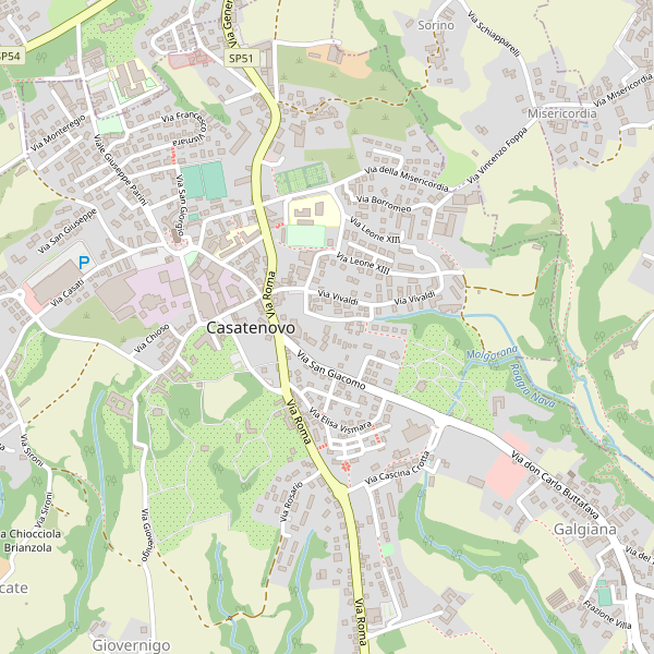 Thumbnail mappa stradale di Casatenovo
