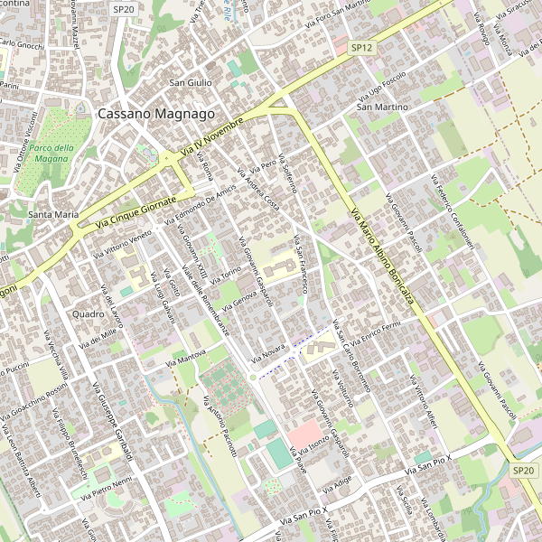Thumbnail mappa stradale di Cassano Magnago