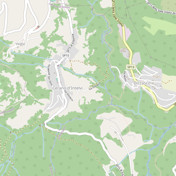 Thumbnail mappa stradale di Cerano d'Intelvi