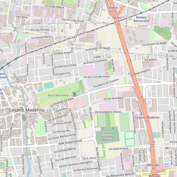 Thumbnail mappa stradale di Cesano Maderno