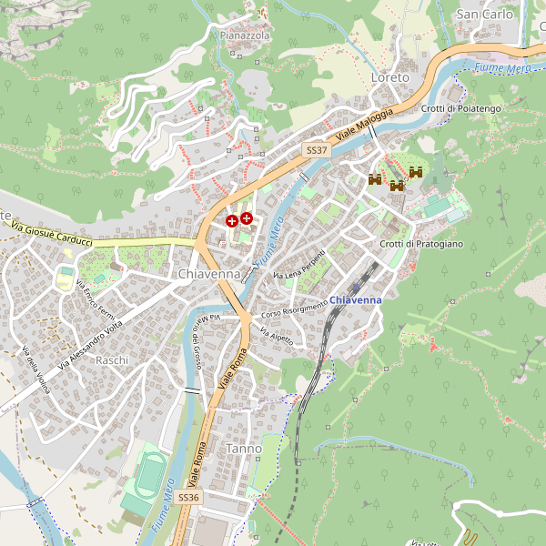 Thumbnail mappa attrazioni di Chiavenna