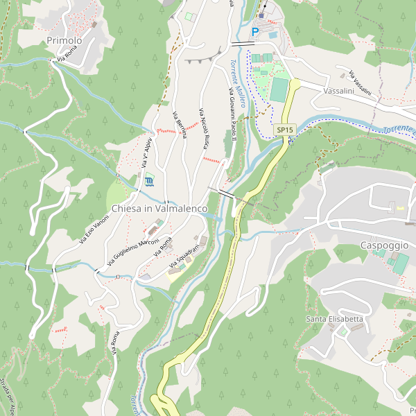 Thumbnail mappa stradale di Chiesa in Valmalenco