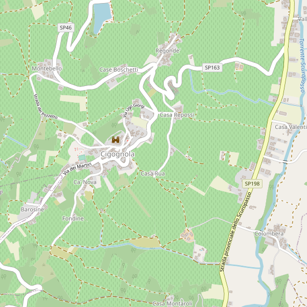 Thumbnail mappa stradale di Cigognola