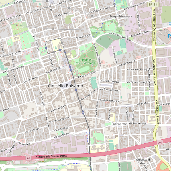 Thumbnail mappa stazionibus di Cinisello Balsamo