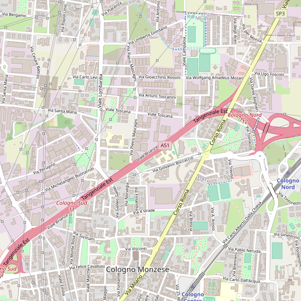 Thumbnail mappa stradale di Cologno Monzese