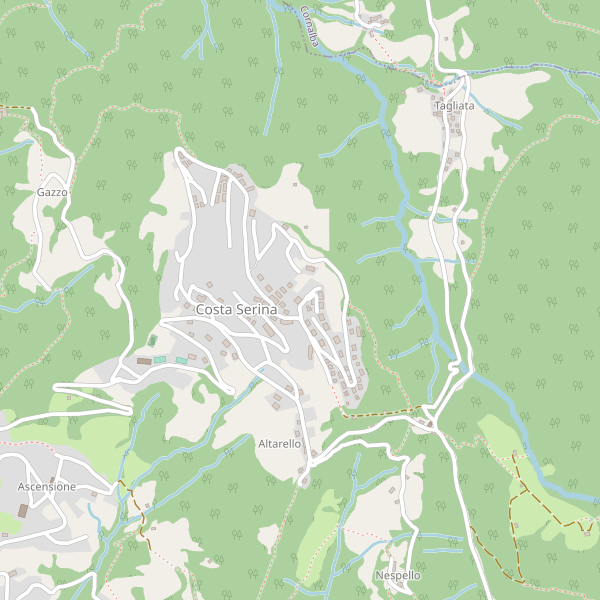 Thumbnail mappa hotel di Costa Serina