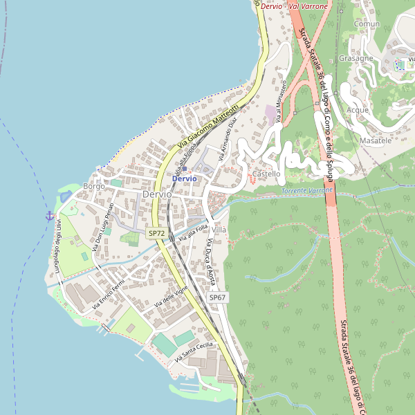 Thumbnail mappa stradale di Dervio