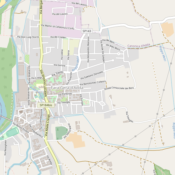 Thumbnail mappa stradale di Fara Gera d'Adda