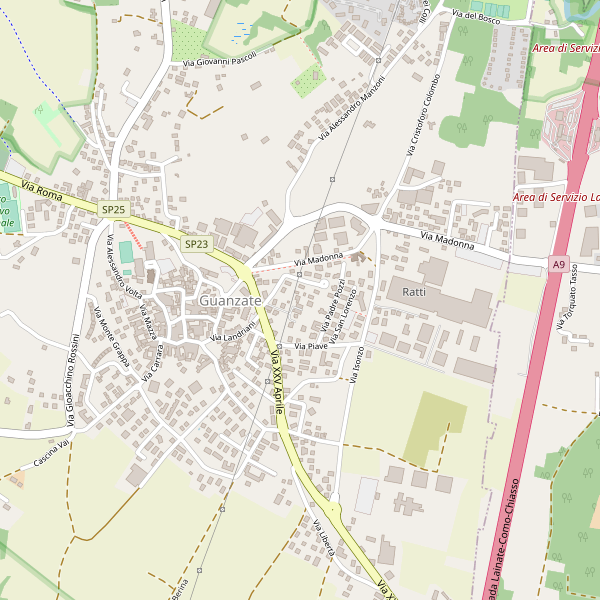Thumbnail mappa stradale di Guanzate