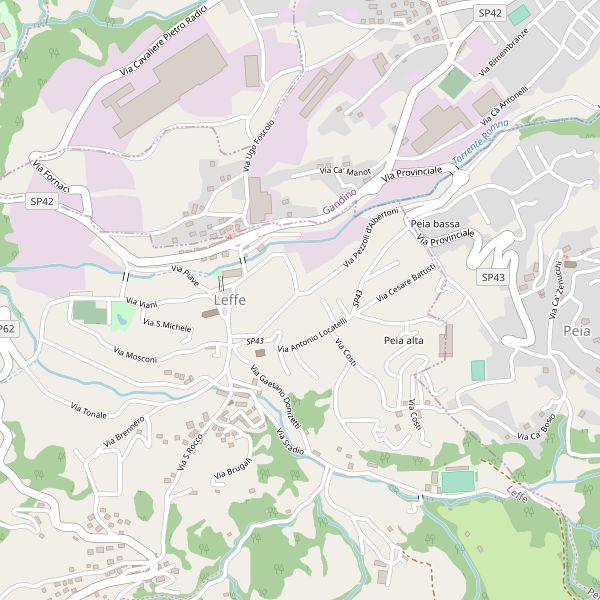 Thumbnail mappa stradale di Leffe