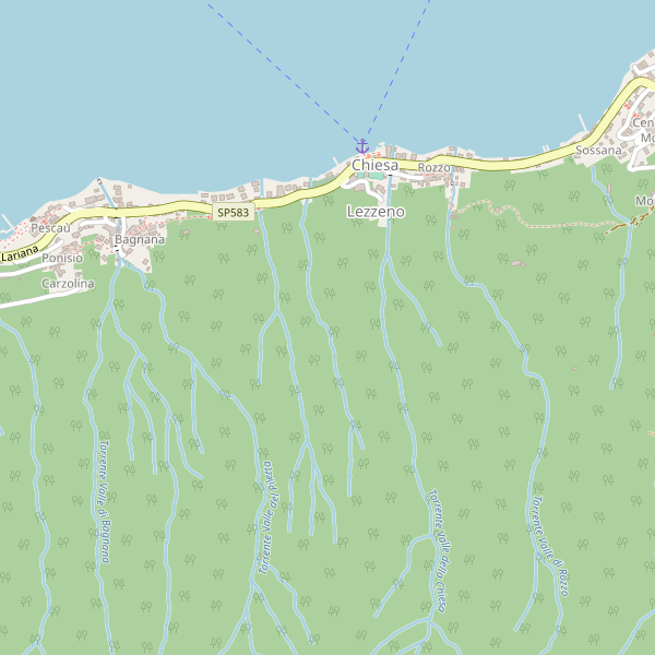 Thumbnail mappa stradale di Lezzeno