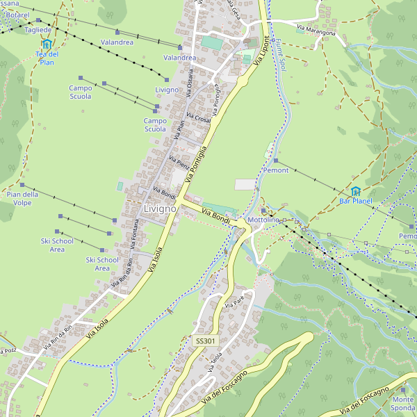 Thumbnail mappa stradale di Livigno