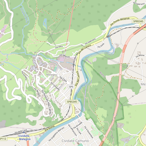 Thumbnail mappa stradale di Malegno