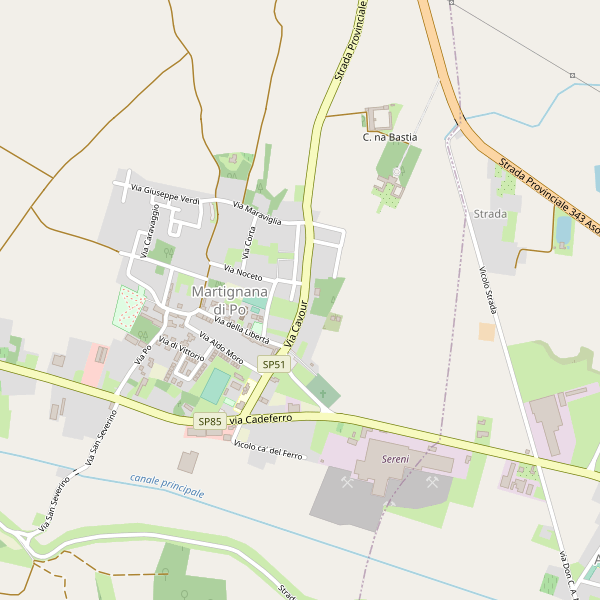 Thumbnail mappa stradale di Martignana di Po