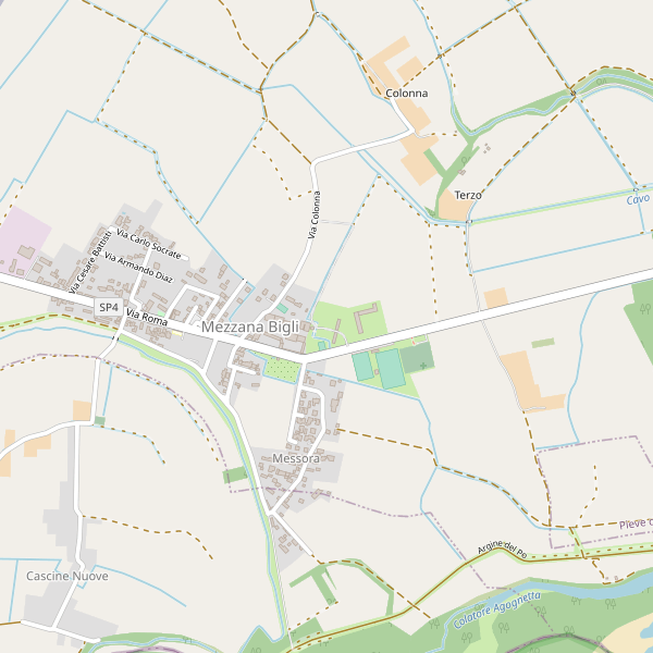 Thumbnail mappa stradale di Mezzana Bigli