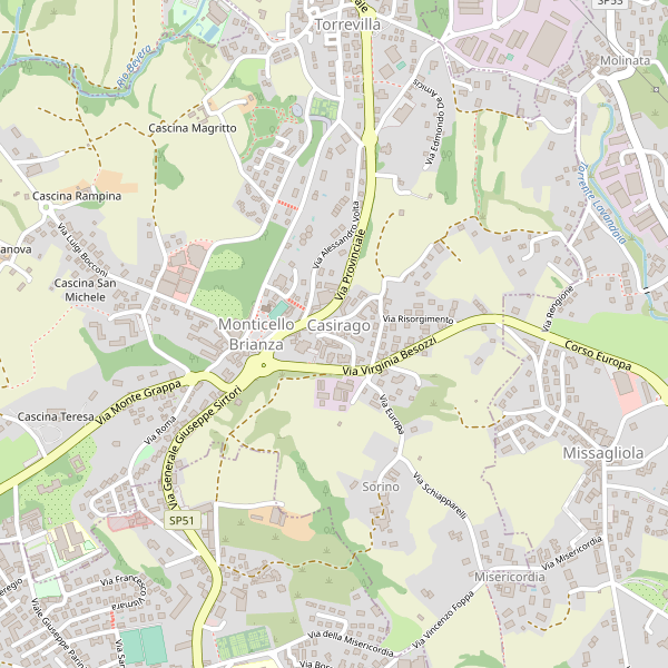 Thumbnail mappa ristoranti di Monticello Brianza