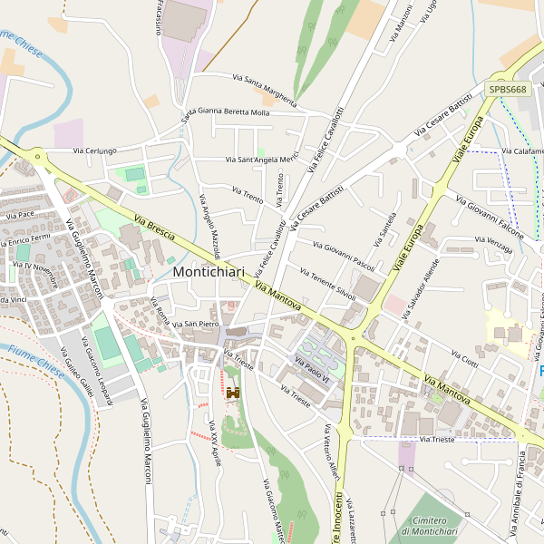 Thumbnail mappa stradale di Montichiari