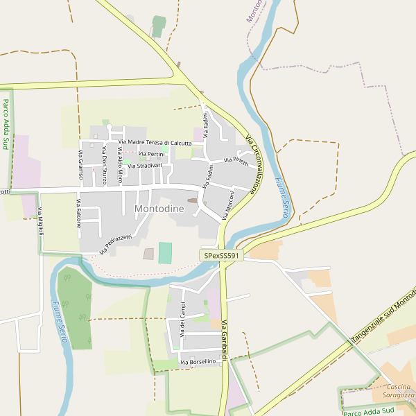 Thumbnail mappa stradale di Montodine
