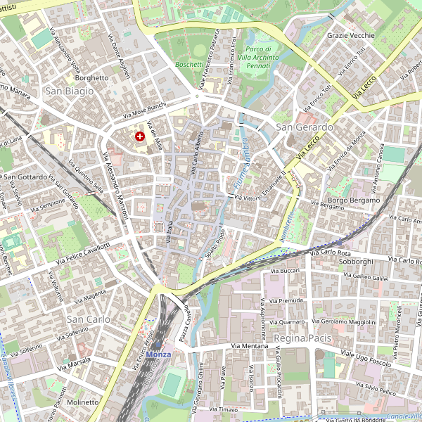 Thumbnail mappa stradale di Monza