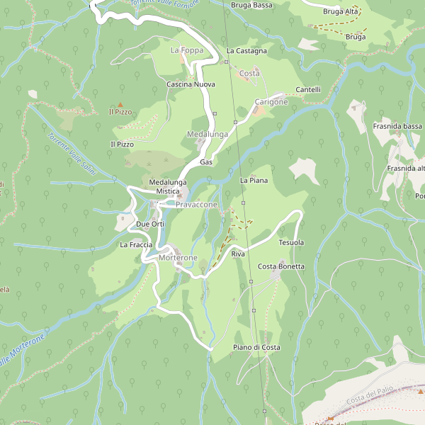 Thumbnail mappa stradale di Morterone