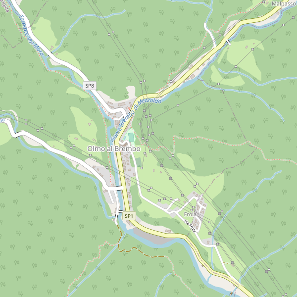 Thumbnail mappa stradale di Olmo al Brembo