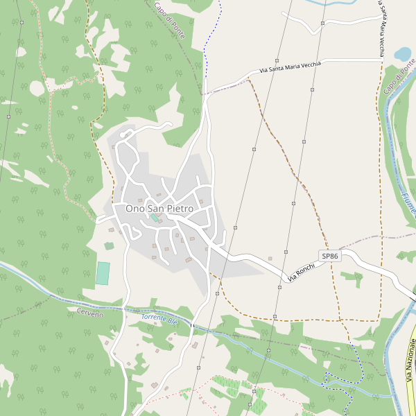 Thumbnail mappa stradale di Ono San Pietro