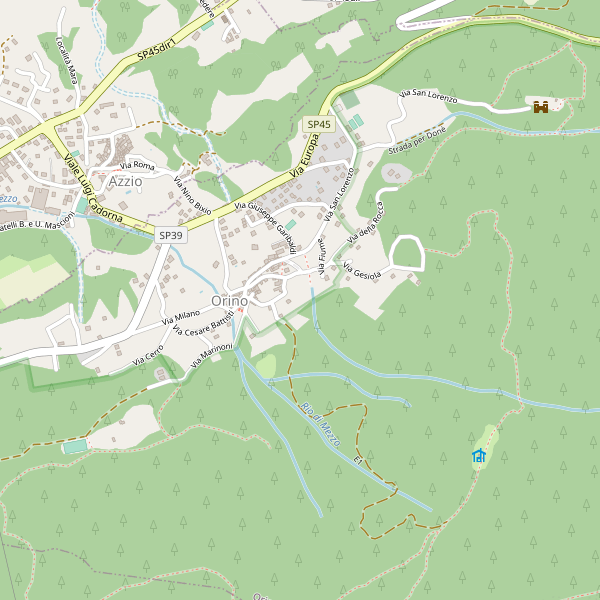 Thumbnail mappa stradale di Orino