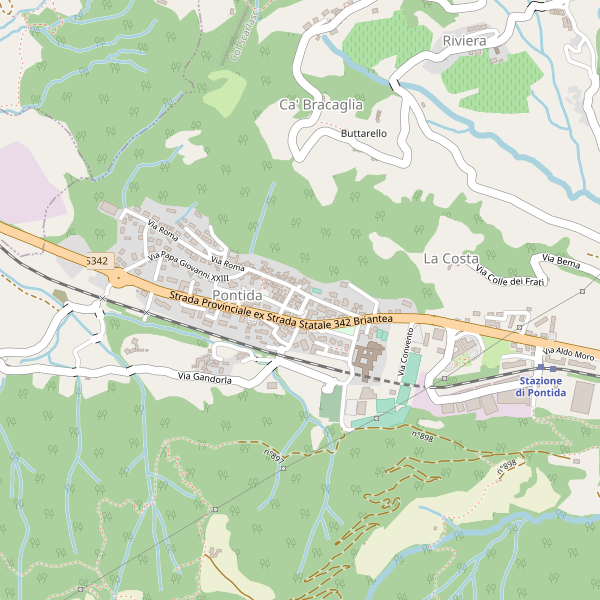 Thumbnail mappa stradale di Pontida