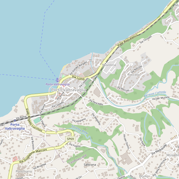 Thumbnail mappa stradale di Porto Valtravaglia