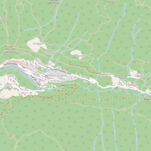 Thumbnail mappa stradale di Roncobello