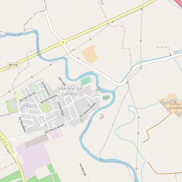 Thumbnail mappa stradale di Salerano sul Lambro
