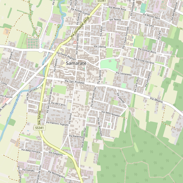 Thumbnail mappa stradale di Samarate