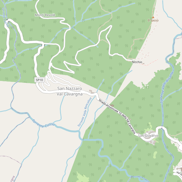 Thumbnail mappa stradale di San Nazzaro Val Cavargna