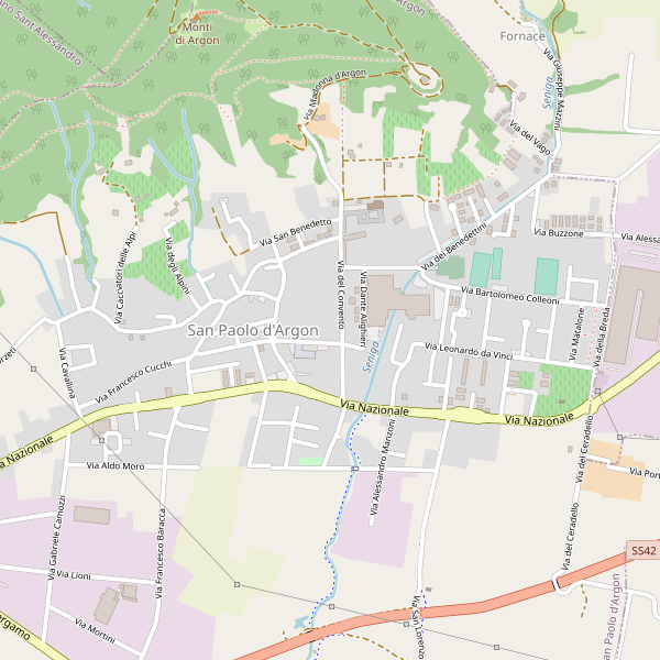 Thumbnail mappa stradale di San Paolo d'Argon