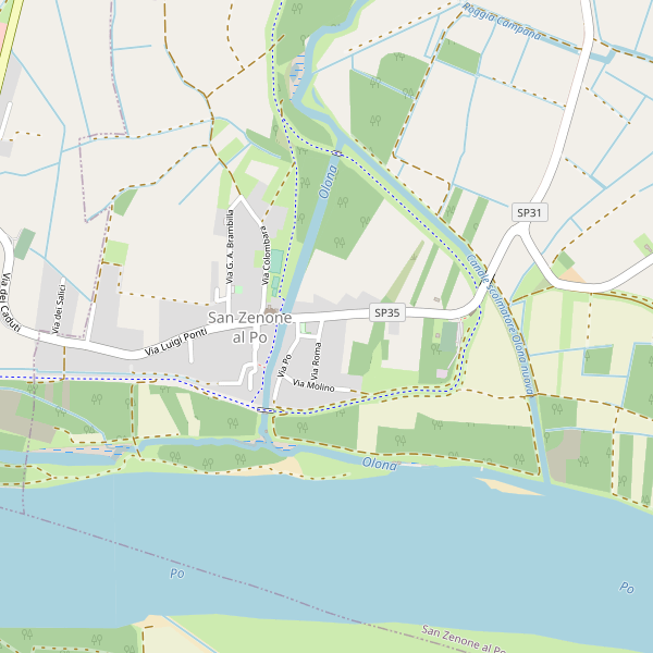 Thumbnail mappa stradale di San Zenone al Po