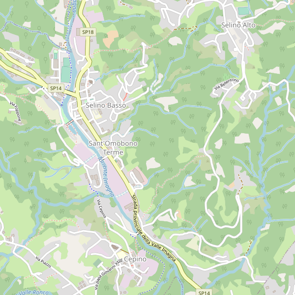 Thumbnail mappa stradale di Sant'Omobono Terme