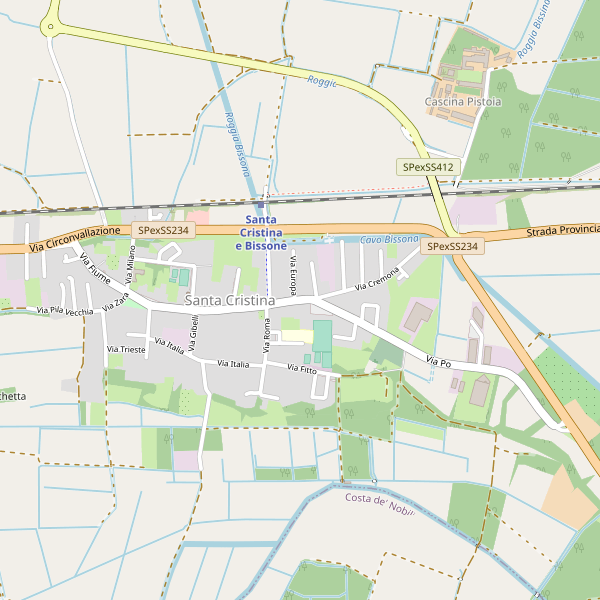 Thumbnail mappa stradale di Santa Cristina e Bissone