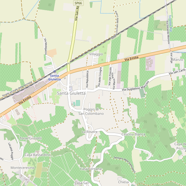 Thumbnail mappa stradale di Santa Giuletta
