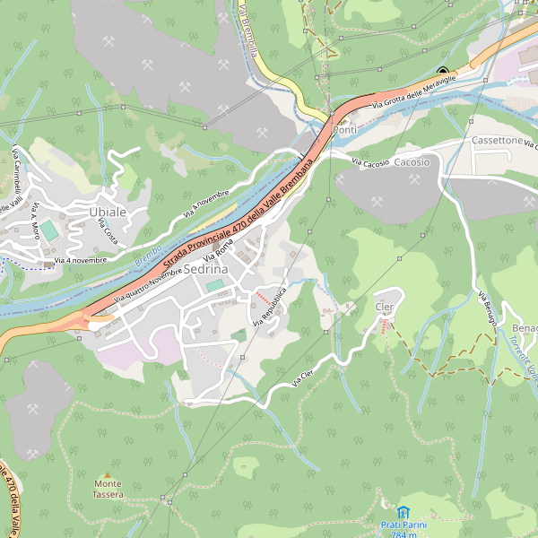 Thumbnail mappa stradale di Sedrina