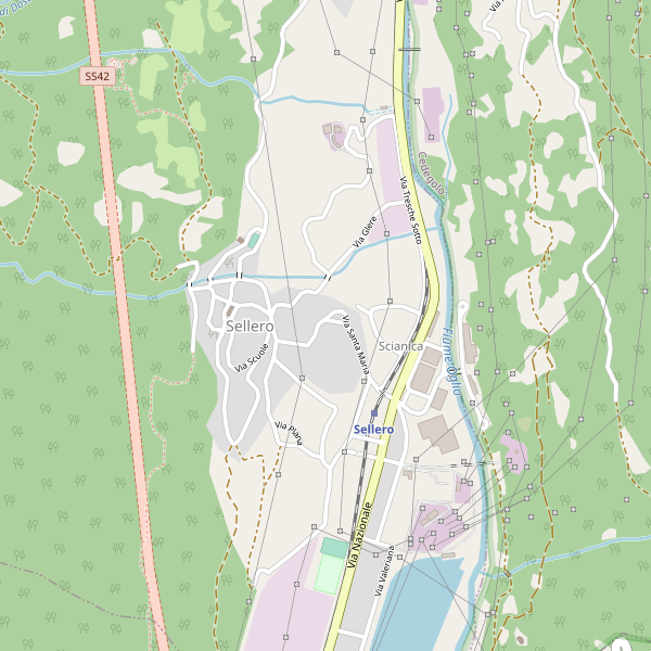 Thumbnail mappa stradale di Sellero